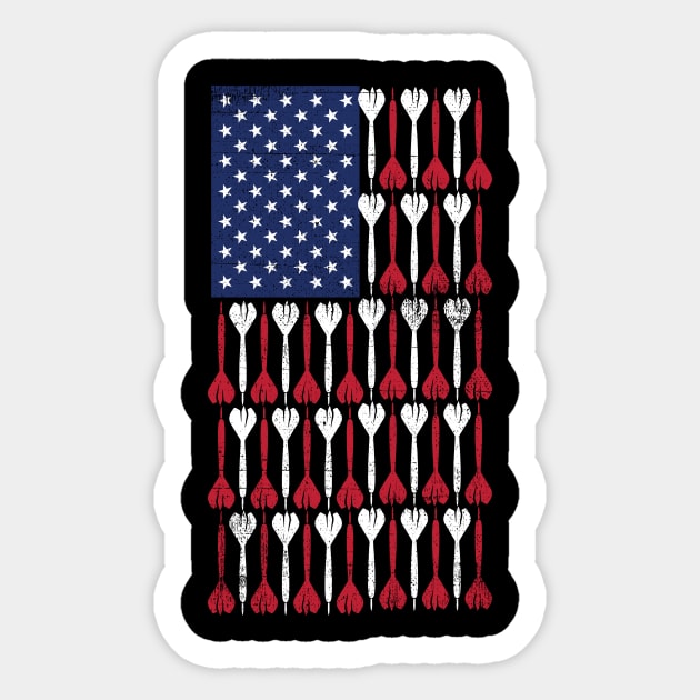 USA Flag Darts Sticker by yeoys